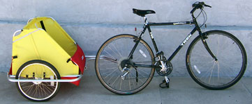 [Trek 750 Hybrid Bike with Burley Cart]