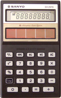 [Sanyo CX 2570 Amorphous Solar Calculator]